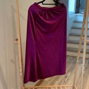 Velvet midi skirt